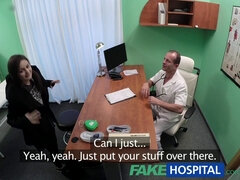 Watch this hot student with black hair beg for a hard dick in her fakehospital exam