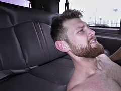 Str8 guys 1st time anal gay In the van for a lot of cash