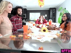 Teen celebrating thanksgiving on a BBC