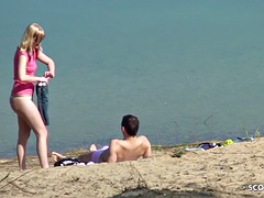 Real teen couple german beach voyeur fuck stranger