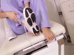Asian Girls Feet Foot Tease POV Nurse Humiliates With Soles Tease! JOI