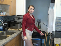 Large ass real estate agent sexes her client for commission