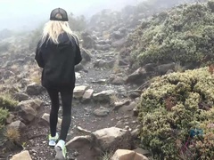 Elaina Raye has a great time visiting Haleakala volcano