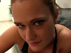 Honor May facial blowjob and swallow