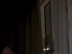 A young man fucks his slender stepmother in a hotel room