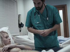 Blondine, Blasen, Flasche, Auto, Arzt, Massage, Krankenschwester, Titten