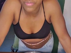 Black Youtuber ejaculates her tit milk in a bowl