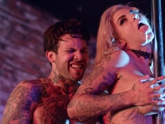 Bonnie Rotten is tattooed stripper who likes to squirt before sex