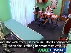 Watch this hot blonde use her body and tongue to land a job in the fakehospital