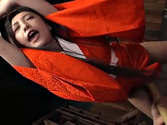 Asian bukkake fetish slut toyed and facialized