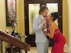 Latina shemale barebacked by her prom rendezvous