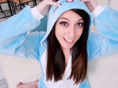 Total cutie in her pajamas is in need of a big cock