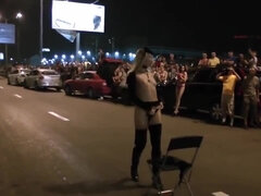 Another stripper at a street car event - Public