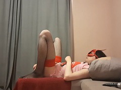 Leie, Crossdresser, Dildo, Europäisch, Fetisch, Russisch, Transfrau, Schlampe