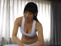 Tempting small titted Japanese hussy in public place