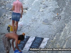 Bj Collection At Public Beach Hidden Camera