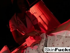 Nurse Skin gets anally penetrated by her patient