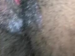 Amateurs Hairy Black Slit Close Up - Ebony