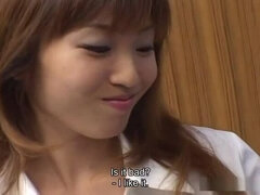 Divine flat chested Japanese girl let the dude cum on her face