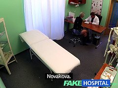 Samantha Jolie, the gorgeous mature blonde patient, gets her tits and pussy examined by a real doctor in a hospital room