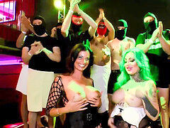 Sperma, Sperma in mond, Groepseks, Duits, Orgie, Feest, Mager, Tiener