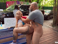 Crazy College GFs Outdoor Hardcore with Monster Tits Curvy PAWG Skylar Vox - Squeaky Clean Ride p2 - Jmac