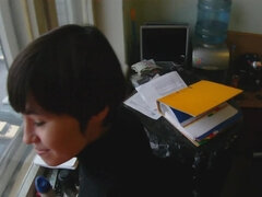 Leie, Braunhaarige, Europäisch, Muschi, Realität, Reiten, Dürr, Titten