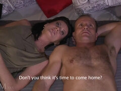 provocative MILF with man milk on crotch - celine noiret