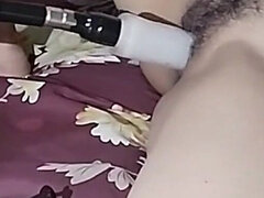 Azjatka, Wytrysk, Dildo, Domowej roboty, Orgazm