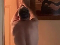 Leie, Grosser schwanz, Sporthalle, Masturbation, Reif, Solo