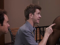 Woman is fascinating so guard can't resist banging her tushy