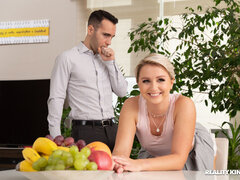 Tyttö, Blondi, Suihinotto, Hd, Pillu, Lyhyt tukka, Tiukka