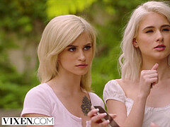 フェラチオ, 茶髪の, 口内発射, 顔射, 女 人男 人, コキ, 三人