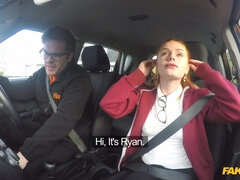 Cute Learner Eats Instructors Sperm Fake Driving School