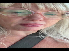 자동차, 유리들, 나이든, 간호사