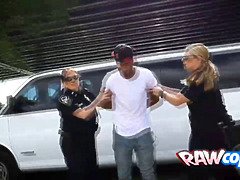 음경, 포섬, 다른 인종간의, 밀프, 파티, 경찰, 폴란드인, 빨아들이는