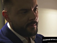 Latino stranger in suit fucks hairy hunk - Beau Butler, Sir Peter - RagingStallion