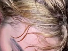 素人, ブロンド, イく瞬間, アウトドア, 公共, ガリガリ, ティーン, オッパイの