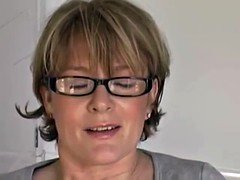 Amatör, Glasögon, Onani, Mogen, Milf