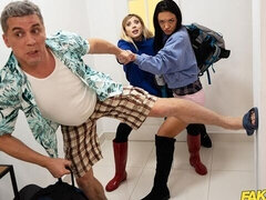 18, Stor rumpe, Stor kukk, Kukk suging, Bakfra, Kvinner mann, Naturlige bryster, Tenåring