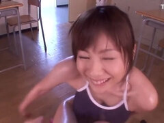 Sexy oriental Yuma Asami got a spermshot on her face