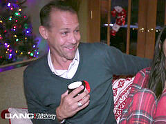 Trickery - wild Gianna Dior smashes step dad santa