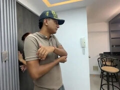 Latina Lily Pup fucks neighbor hard for coffee - big cock in her tight ass rough sex homemade