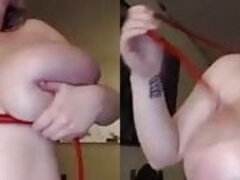 Sizeable tits on online camera