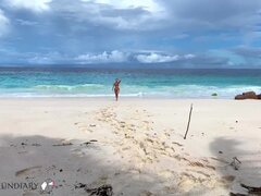 Playa, Bikini, Corridas, Polla, Europeo, Al aire libre, Pov, Público