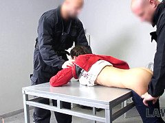 Grupo, Hd, Sexo grupal em 3 com 2 mulheres e um homem, Polícia, Punição, Realidade, Magrinha, Uniforme