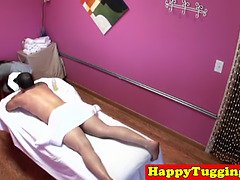 Watch these hot Asian masseuses give a steamy threesome until they're both satisfied