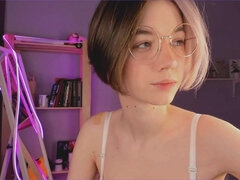 Nerd Gamer E-Girl Striptease - Kinky amateur babe on webcam solo