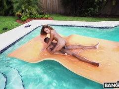 19yo Brixley Benz shakes her butt on the huge black shaft