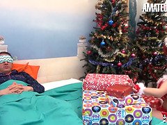 (Julie Valmont, Rico Simmons) - Big Tits Redhead Brings Presents And Pussy On Christmas Eve